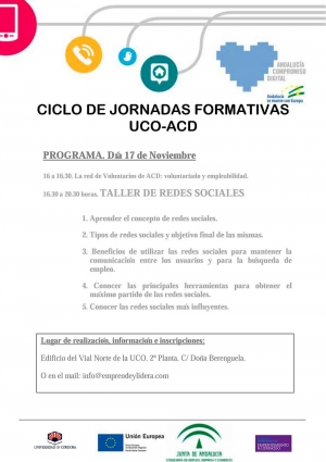 "TALLER DE REDES SOCIALES" 17 DE NOVIEMBRE.