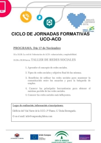 "TALLER DE REDES SOCIALES" 17 DE NOVIEMBRE.